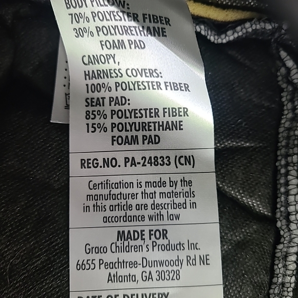 Graco Snugride Snuglock 35 Click Connect Fabric Seat Cover Padding Cushion Gray - Picture 9 of 12